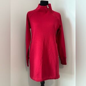 Athleta Vibrant Red Long Sleeve Dress